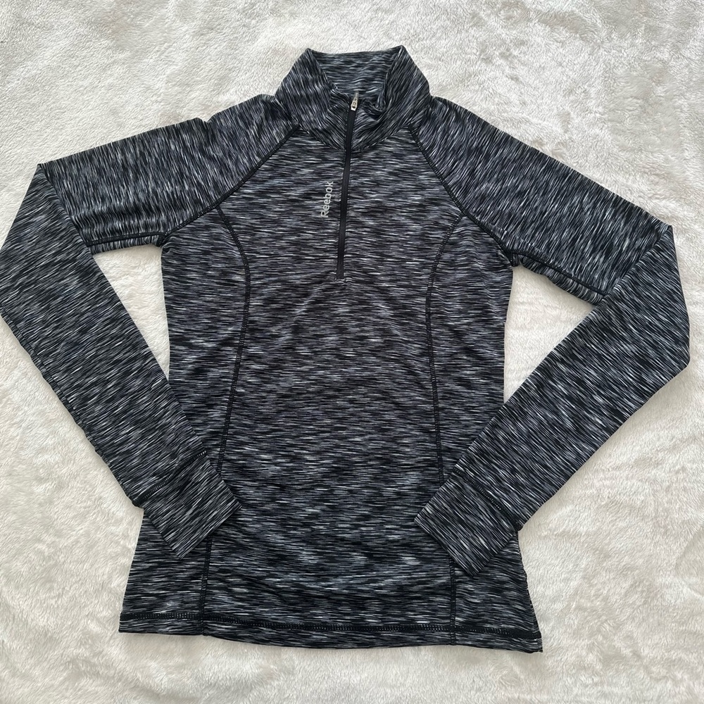 Women Reebok Track Pullover Top half zip Size XS